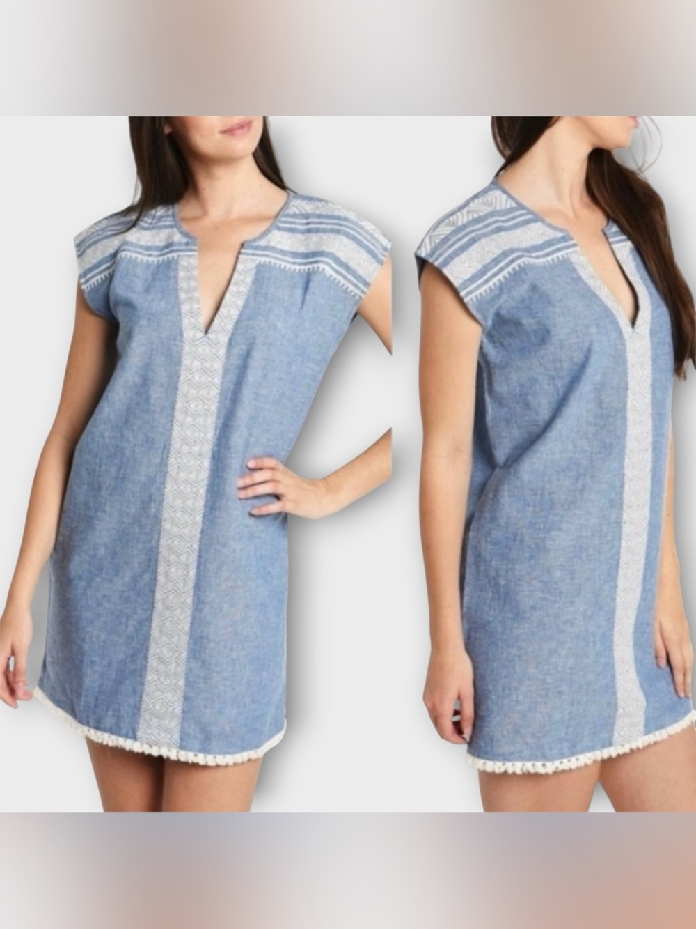 Joie Natali Chambray Shift Mini Dress in Blue Women’s Size XS